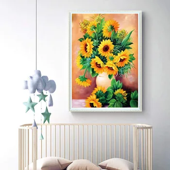 00050Ann-Tulip diy цифровая картина маслом, картина маслом, акриловая цветочная живопись, пейзажная живопись ручной работы