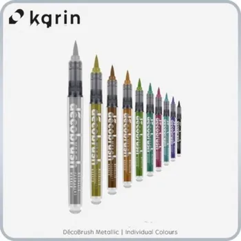 1 шт. кисть для каллиграфии Karin Metal color, маркер для бумаги, пластика, металла, дерева и других поверхностей