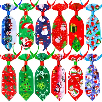 10 шт., Рождественский галстук для собак, галстуки-бабочки для домашних животных, рождественские аксессуары для ухода за собаками, аксессуары для маленьких собак