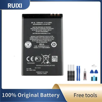 100% Оригинальный Аккумулятор RUIXI BP-3L BP 3L Для Nokia Lumia 710 510 603 303 603 610 3030 505 610C 900 Аккумуляторов для телефонов + Бесплатные Инструменты