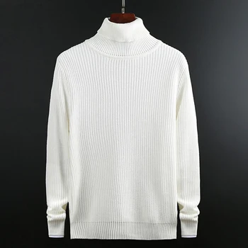 2023 Осенний вязаный пуловер, свитер, мужская модная водолазка, Зимняя нижняя рубашка, повседневный джемпер, мужская одежда
