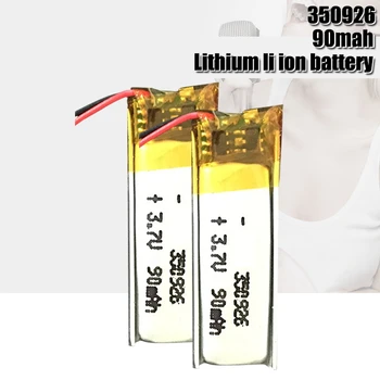 3,7 В Lipo-элементы 350926, литий-полимерная аккумуляторная батарея емкостью 90 мАч для MP3, GPS, bluetooth-гарнитуры, светодиодной лампы, смарт-браслета