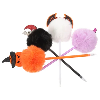 4 Шт ручек в стиле Хэллоуина, перьевые канцелярские шариковые подарки, портативные гелевые канцелярские принадлежности, креативная шариковая ручка