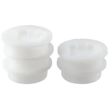 5 шт. пластиковых пробок, высококачественный белый 2-дюймовый 2-дюймовый пластиковый барабан с поли-заглушкой и поли-контрфорсом