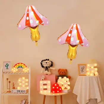 5 шт. Праздничный воздушный шар многоразового использования, создает атмосферу, легко надувается, праздничное украшение из фольги в форме гриба на день рождения