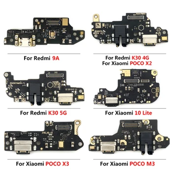 5 шт., Ремонт гибкой платы USB-порта для зарядки микрофона, док-станции для Xiaomi Redmi K30 4G 5G Note 8 9 Pro 8T 9S 10 9A 9C 9T 10