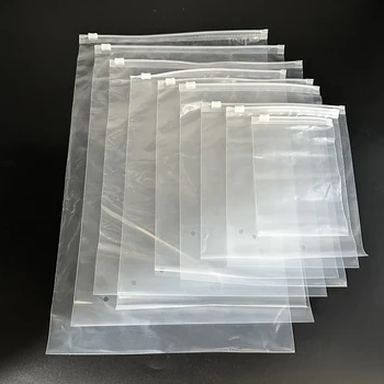 50ШТ Вентилируемая полиэтиленовая прозрачная сумка на молнии для коллекции хозяйственных товаров Полиэтиленовая сумка на молнии, прозрачная сумка для хранения
