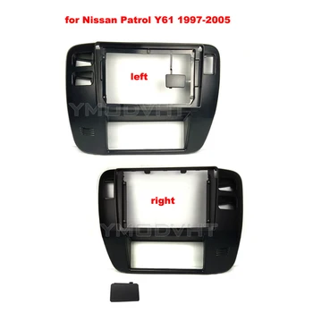9-дюймовая панель автомобильного радиоприемника для Nissan Patrol Y61 1997-2005 DVD Стерео рамка для монтажа на приборной панели, комплект для отделки панели
