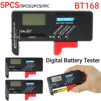 BT168 Digital Battery Tester LCD Battery Power Measure Checker для Проверки Заряда Батареи 9V 1.5V AA AAA C D Universal Button Cell Battery Test
