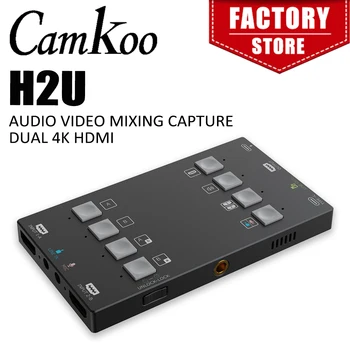 CAMKOO совместим с двумя картами захвата аудио и видео 4K HDMI H2U подходит для видеомагнитофонов с прямой трансляцией игровых консолей