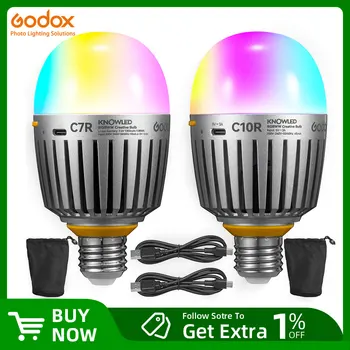 Godox C7R C10R регулируемая по Bluetooth RGB-лампа, портативный встроенный аккумулятор, магнитная RGB-светодиодная подсветка