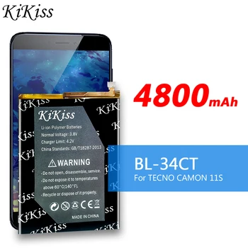 KiKiss Аккумуляторная Батарея Большой Емкости 4800 мАч BL-34CT для TECno CAMON 11S BL 34CT