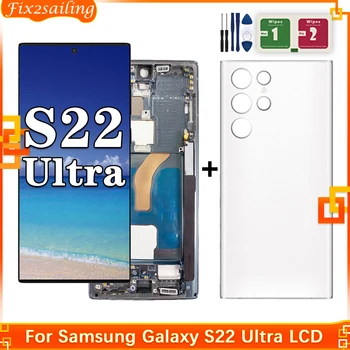 Oled Для Samsung S22 Ultra ЖК-Дисплей С Сенсорным Экраном Digitizer S22 Ultra LCD Displsy S908 S908B S908U Детали Сборки 100% Протестированы