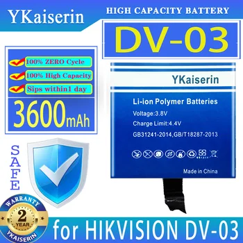 YKaiserin 3600 мАч Сменный аккумулятор DV03 для HIKVISION DV-03 Digital Batteria