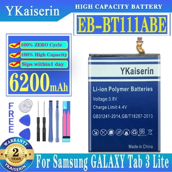 YKaiserin Для Samsung Tablet Аккумулятор EB-BT111ABE Для Samsung GALAXY Tab 3 Lite Tab3 Lite 3Lite SM T111 T110 T115 6200 мАч