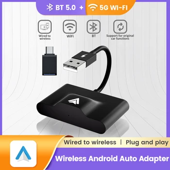 Автозапчасти для беспроводного автоматического адаптера Android Подключи и играй с проводным беспроводным ключом Smart Ai BOX WIFI BT автомобильная интеллектуальная система