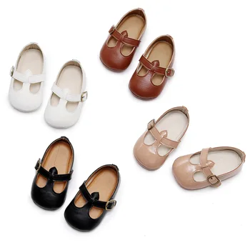 Детская обувь в корейском стиле из искусственной кожи, простая модная детская обувь для первых шагов, обувь для прогулок, Обувь для вечеринок для малышей, Весна-осень