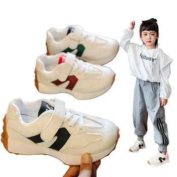 Детская Спортивная обувь для Маленьких человечков2023, Новинка Четырехсезонного сезона в Корейском стиле Для Мальчиков и девочек, Нескользящие Повседневные Студенческие Модные Маленькие Белые Туфли