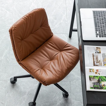 Дизайнерские Роскошные офисные кресла на колесиках, Подушка для спинки Без подлокотника, Замена офисного кресла, Поворотная мебель Sillas De Oficina