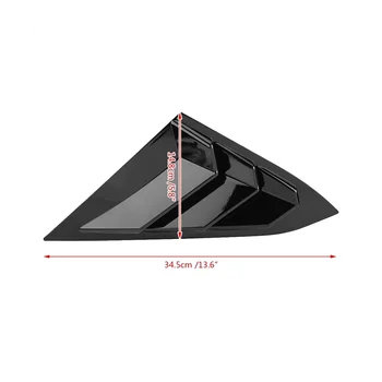 Для Honda Civic 2016-2021 Седан Задняя боковая вентиляционная решетка на четверть окна Крышка жалюзи Треугольная отделка окна