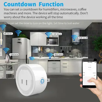 Ежедневный Датчик Умной Розетки Tuya Smart Plug Tuya Smart Home Smart Life Wifi Plug Поддержка Alexa Google Home Timing Jp Outlet 10a