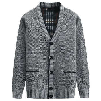 зимние мужские свитера одежда из утолщенного трикотажа верхняя одежда трикотажная одежда куртка пальто Мужской зимний свитер