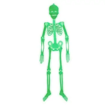 Имитация скелета на Хэллоуин, светящиеся украшения для всего тела, светящиеся в темноте, Реалистичный Светящийся скелет, украшения для Хэллоуина