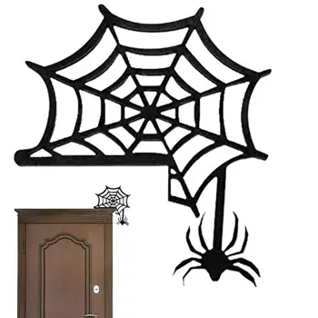 Инновационная Вывеска на углу двери на Хэллоуин, Украшение из Черной Паутины, Декор для Ведьм на Хэллоуин, Украшения для дверей на Хэллоуин, Вечеринка