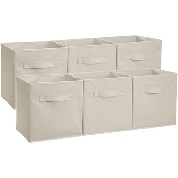 Квадратный ящик для хранения без крышки, бытовой Складной Ящик для хранения одежды с тканевой отделкой, Органайзер для домашней одежды, Настольные Органайзеры