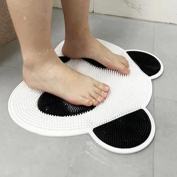 Коврик для ванной Инструмент для купания Divine Massage Скользящий душ В задней комнате Растирание ног Силиконовое средство для мытья пола Panda Против омертвевшей кожи