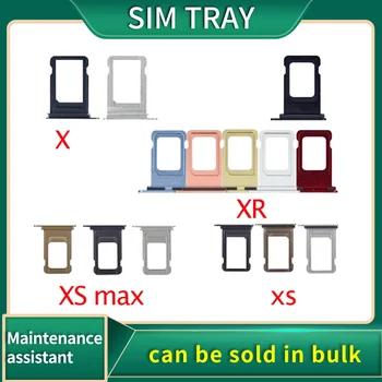 Лоток для SD-sim-карт Новый для iPhone X XR XS MAX Замена гнезда для держателя лотка для SIM-карт для мобильных телефонов с одной и двумя SIM-картами