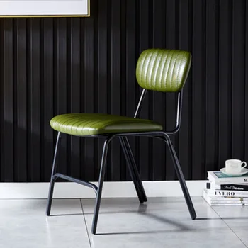Мебель для дома, Американские обеденные стулья, Металлический железный Мастер-стул, креативная спинка, стулья для столовой, Высокоэластичная губка