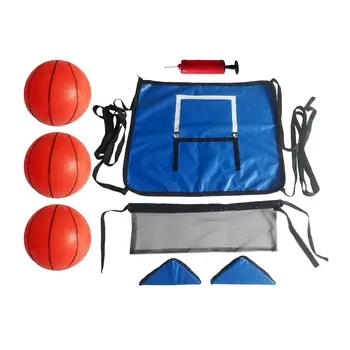 Мини-батут с баскетбольным кольцом для игры в мяч, легко устанавливаемые спортивные игрушки, водонепроницаемые с мини-баскетбольной стойкой и насосом для баскетбола