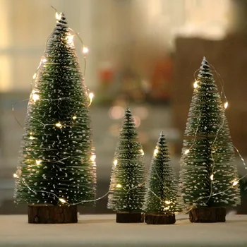 Мини-рождественская елка, рабочий стол из кедра, Маленькое украшение, Рождественская елка, рабочий стол, витрина, стол
