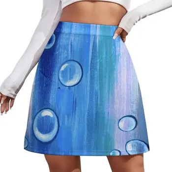 Мини-юбка Bubble World Blue Школьная юбка миди-юбка для женщин женская одежда лето 2023