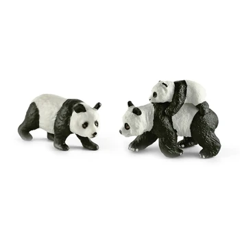 Миниатюрная фигурка панды, Скульптура животного, украшение, поделки для домашнего фестиваля, праздничной вечеринки, фоновый декор