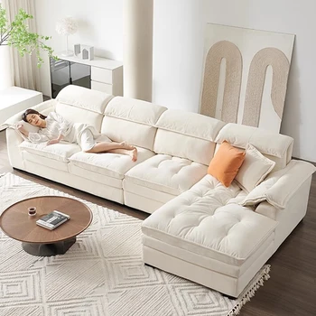 Минималистичный Белый Дизайнерский диван для взрослых Современный пол Эргономичные диваны для гостиной Relax Эргономичный комфорт Divano Мебель для дома