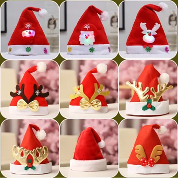 Новые рождественские шляпы Рождественские украшения для детей и взрослых снеговик, лосиные рога, светящиеся праздничные наряды для вечеринок