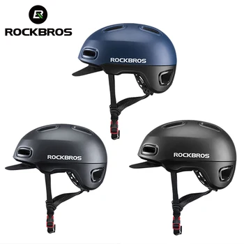 Официальный велосипедный шлем Rockbros, Дышащие Мотоциклетные шлемы из пенополистирола, встроенные Противоударные Шлемы, Регулируемая Шляпа, шлем с защитой
