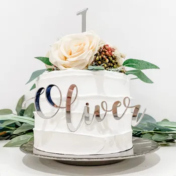 Персонализированный брелок для торта, акриловый топпер для торта, изготовленный на заказ топпер для торта с Днем Рождения, украшение для вечеринки, принадлежности для детского Дня рождения