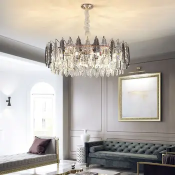 Подвесные светильники Nordic K9 Crystal E14, роскошный подвесной светильник для виллы, ресторана, отеля, гостиной, лестничной клетки, подвесных светильников для гостиной.