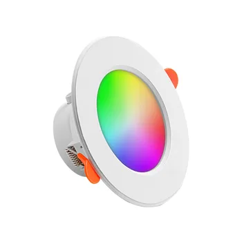 Потолочный светильник Tuya, энергосберегающий светодиодный красочный точечный светильник, совместимый с Bluetooth, Управление мобильным телефоном, рассчитанное на Alexa Google Home