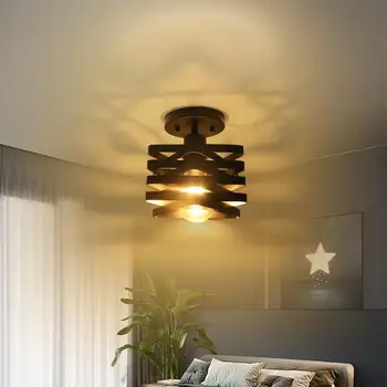 Прачечная светодиодный потолочный светильник оттенки чайной декоративный светильник украшение, кухонный остров-отель плафон люстра абажур
