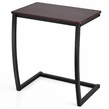 Приставной столик со стороны дивана, С-образный поднос для кофе, подставка для закусок для ноутбука на стальной раме