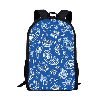 Простой школьный рюкзак с этническим рисунком Пейсли Mulit, Двухслойный рюкзак для отдыха большой емкости, Грязеотталкивающий, уменьшающий нагрузку Ранец
