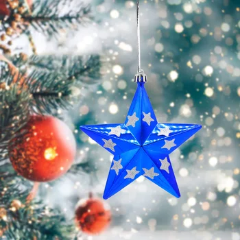Рождественская краска, Пятиконечная Звезда, Украшение для Рождественской елки, Подвески для рождественской елки, Подвесные подвески для рождественской праздничной вечеринки