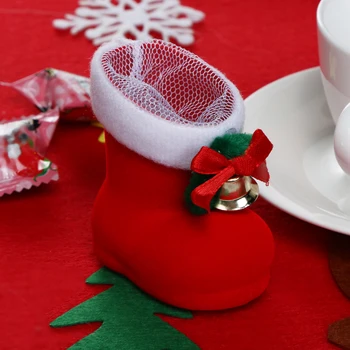 Рождественские сапоги из флока, художественные поделки, Рождественские сапоги с орнаментом, креативная яркая мода, Изысканная элегантная игрушка для детей