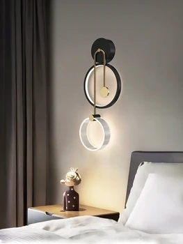 Свет настенного светильника роскошная современная простая настенная лампа для гостиной, дизайнерская прикроватная лампа для спальни в скандинавском стиле