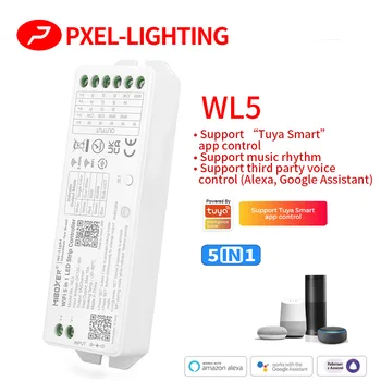 Светодиодный контроллер Milight WL5 WIFI для RGB RGBW CCT Одноцветной светодиодной ленты Amazon Alexa Voice phone App Remote Control