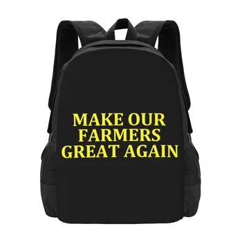 Сделайте наших фермеров снова великими Простая Стильная студенческая школьная сумка Водонепроницаемый Повседневный рюкзак большой емкости Рюкзак для ноутбука для путешествий
